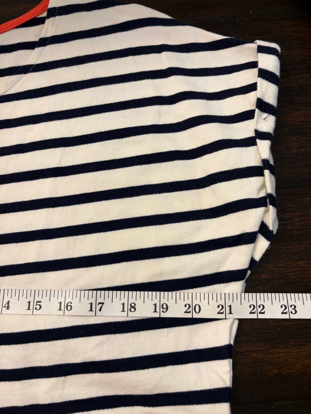 Olive & Oak Navy and White Striped Mini Dress with sinched waist  size medium - Picture 7 of 11